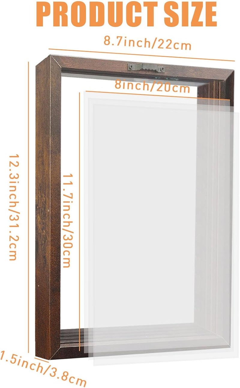 XQC Family Handprint Kit - DIY Craft Keepsake Frame with Clear Boards, Unique Gift for New Families & Pets (Brown) - Image 5